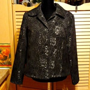 Cappagallo black tapestry jacket